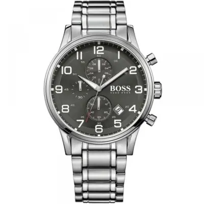 Hugo Boss Watch Men Metal Silver Aeroliner 1513181