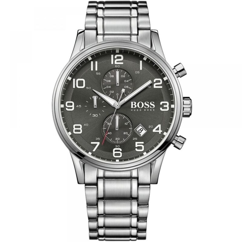 Hugo Boss Watch Men Metal Silver Aeroliner 1513181