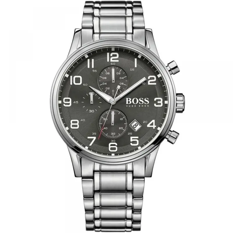 Hugo Boss Watch Men Metal Silver Aeroliner 1513181
