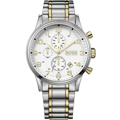 Hugo Boss Watch Men Silver Metal Aeroliner 1513236