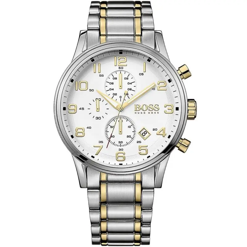 Hugo Boss Watch Men Silver Metal Aeroliner 1513236