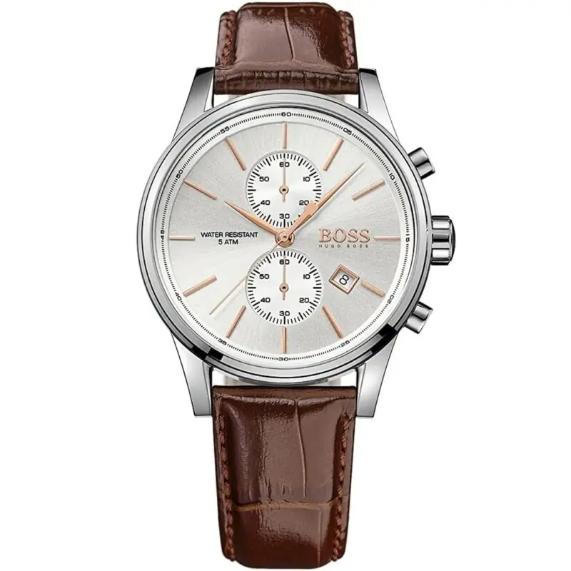 Hugo Boss Watch Men Brown Leather Jet 1513280