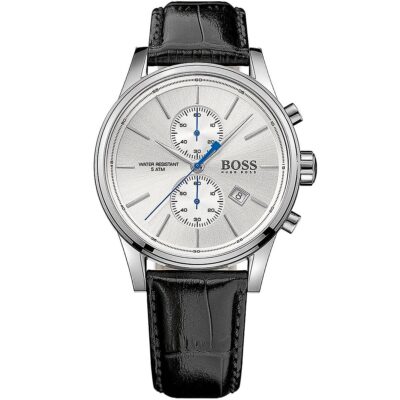 Hugo Boss Watch Men Black Leather Jet 1513282