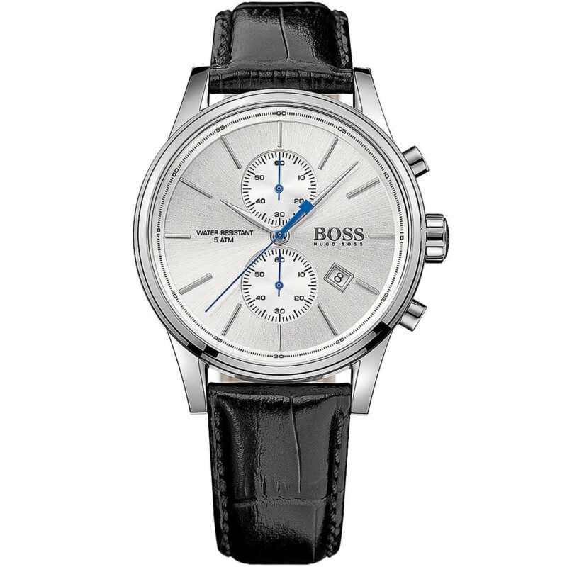 Hugo Boss Watch Men Black Leather Jet 1513282
