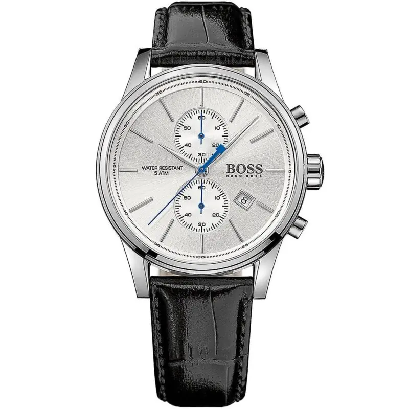 Hugo Boss Watch Men Black Leather Jet 1513282