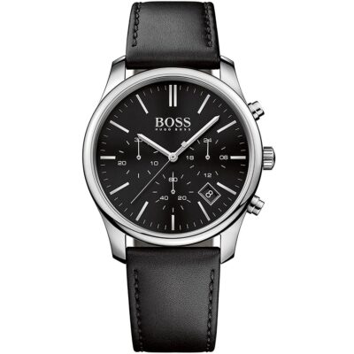 Hugo Boss Watch Men Black Leather Time One 1513430