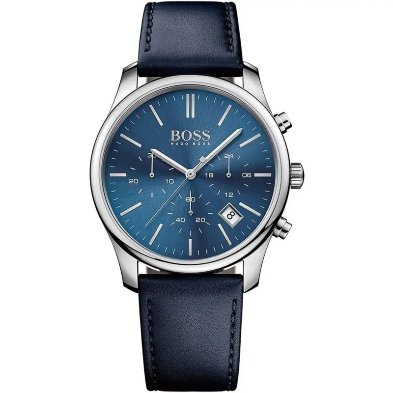 Hugo Boss Watch Men Black Leather Time One 1513431