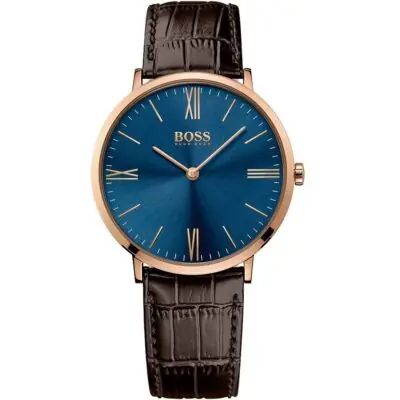 Hugo Boss Watch Men Brown Leather Jackson 1513458