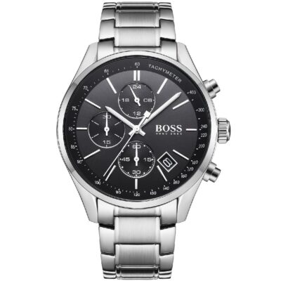 Hugo Boss Watch Men Silver Metal Grand Prix 1513477