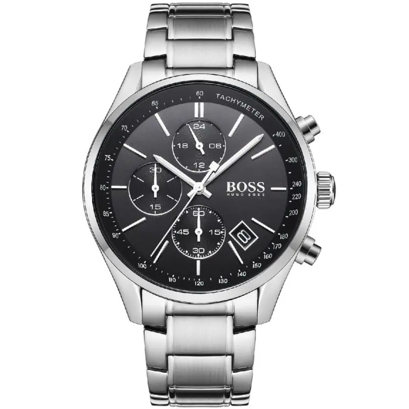 Hugo Boss Watch Men Silver Metal Grand Prix 1513477
