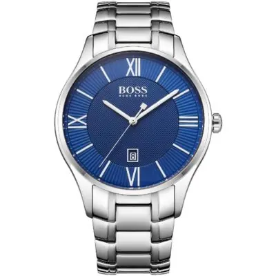 Hugo Boss Watch Men Silver Metal Governor 1513487