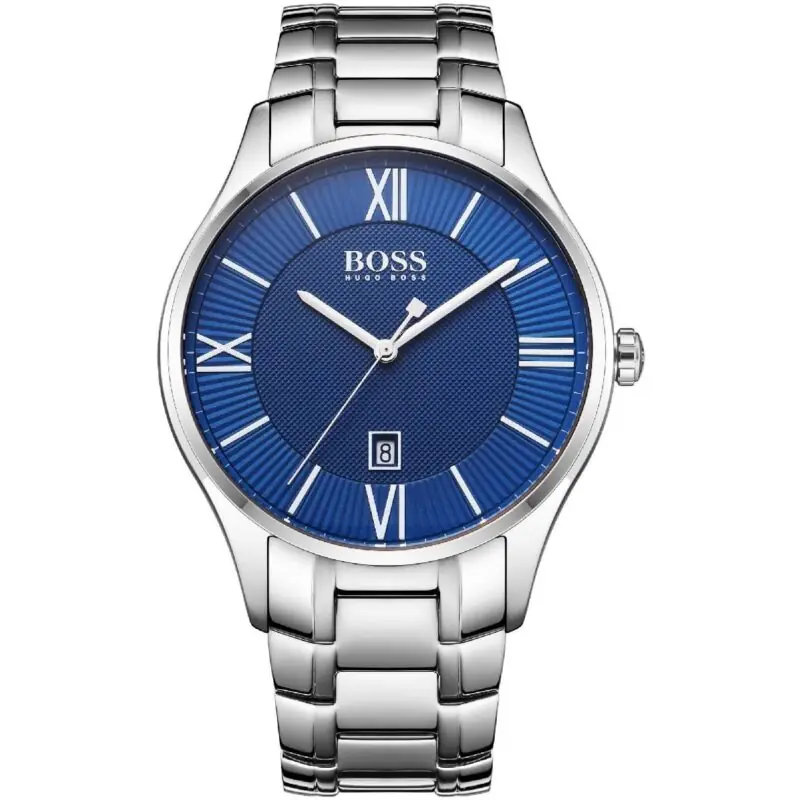 Hugo Boss Watch Men Silver Metal Governor 1513487