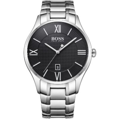 Hugo Boss Watch Men Silver Metal Governor 1513488