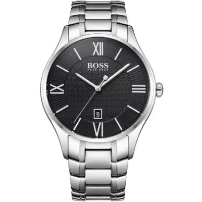 Hugo Boss Watch Men Silver Metal Governor 1513488