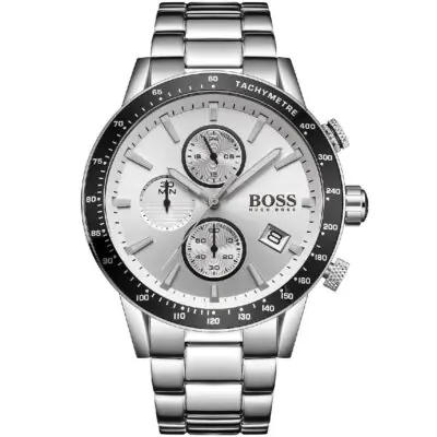 Hugo Boss Watch Men Silver Metal Rafale 1513511