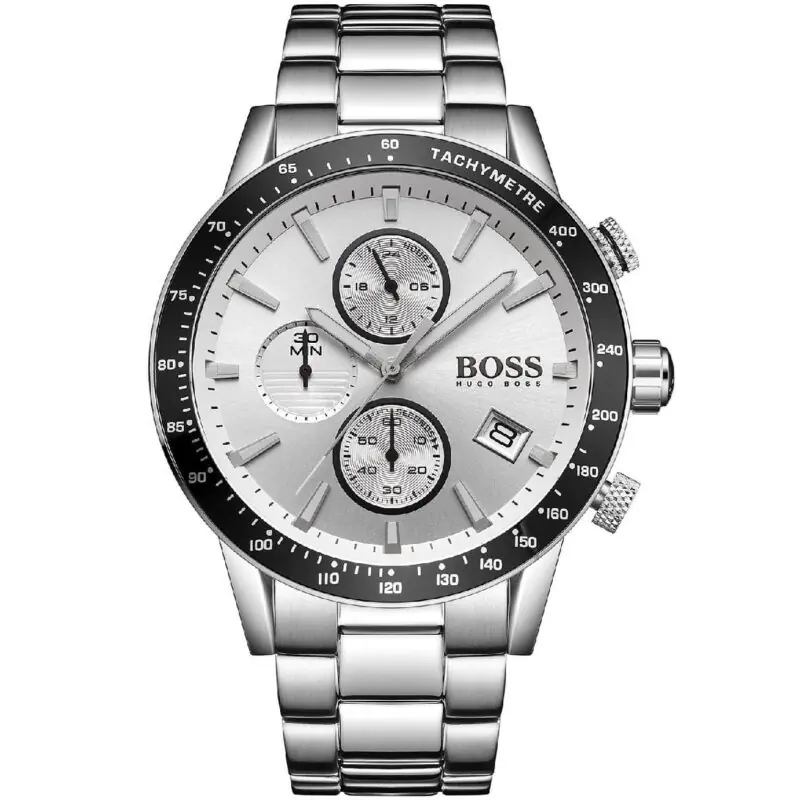 Hugo Boss Watch Men Silver Metal Rafale 1513511