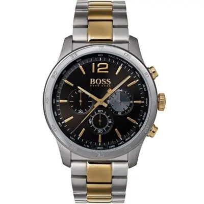 Hugo Boss Watch Men Silver Gold Metal Professional 1513529