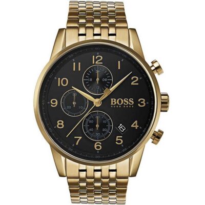 Hugo Boss Watch Men Gold Metal Navigator 1513531