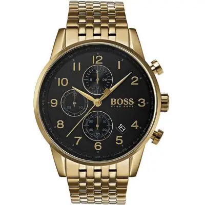 Hugo Boss Watch Men Gold Metal Navigator 1513531