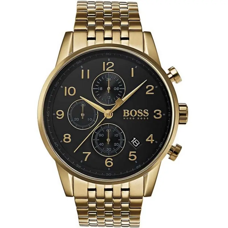 Hugo Boss Watch Men Gold Metal Navigator 1513531