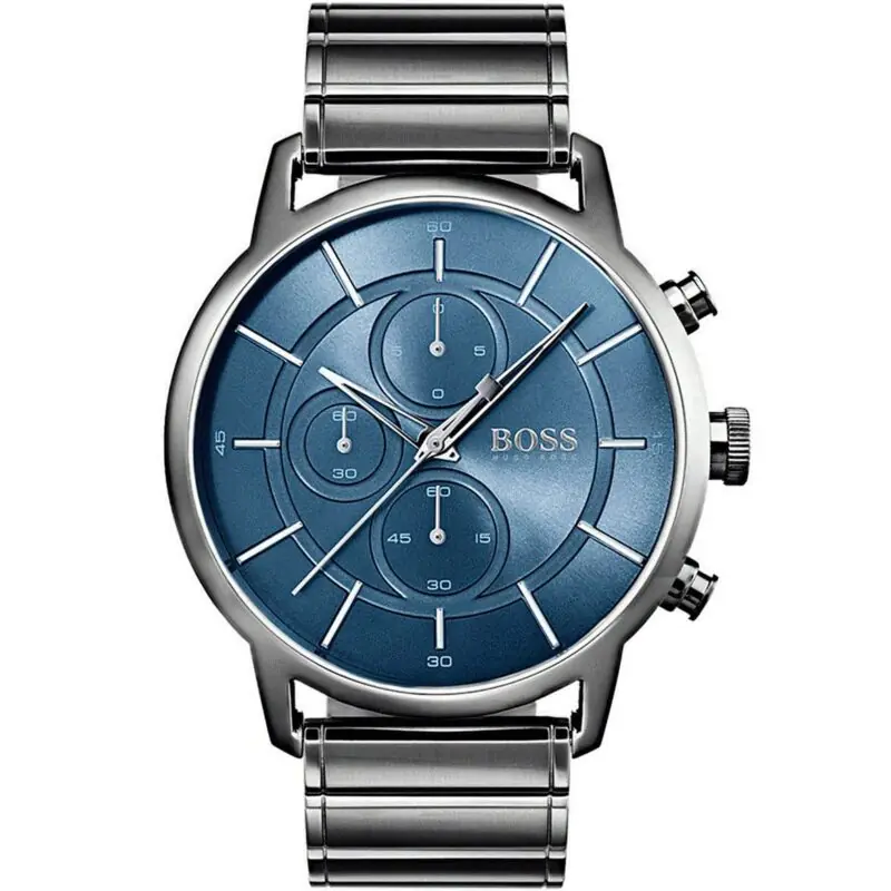 Hugo Boss Watch Men Gray Metal Architectural 1513574