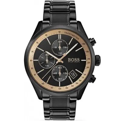 Hugo Boss Watch Men Black Metal Grand Prix 1513578