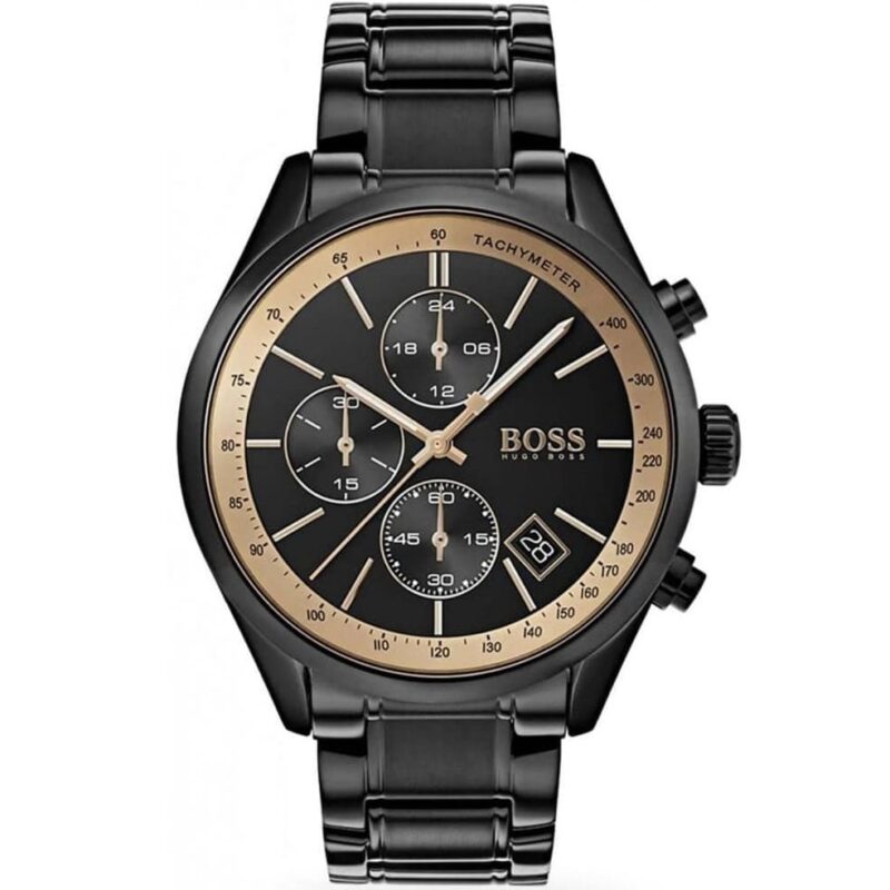 Hugo Boss Watch Men Black Metal Grand Prix 1513578