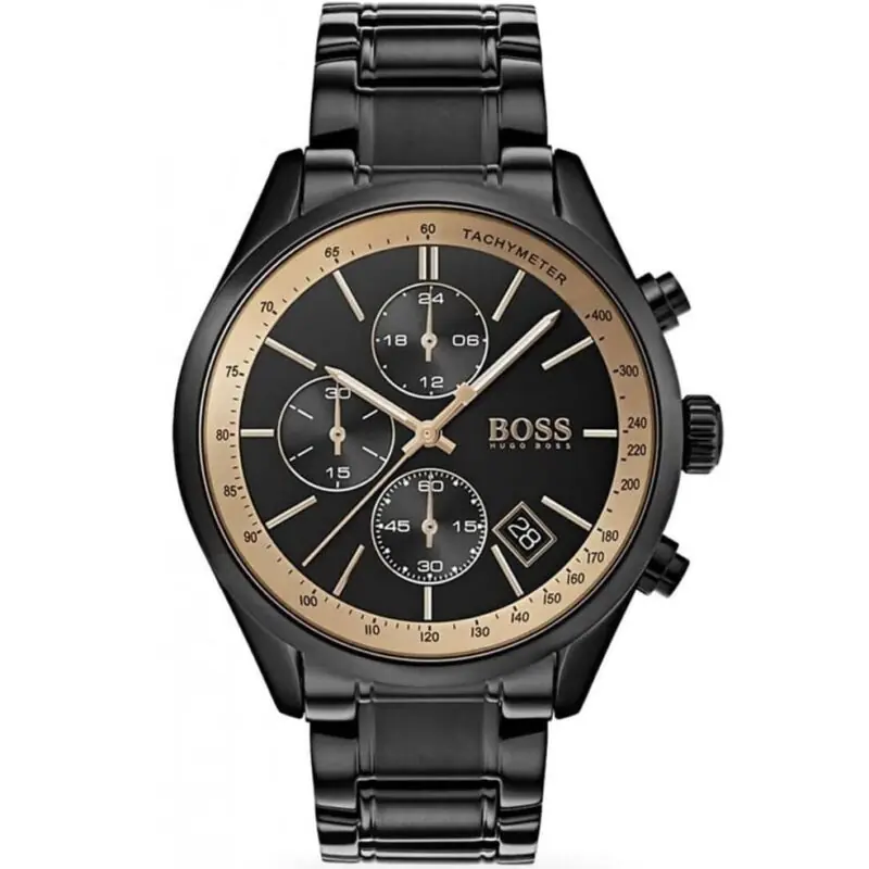 Hugo Boss Watch Men Black Metal Grand Prix 1513578