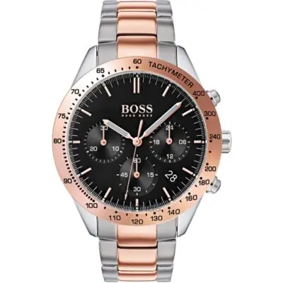 Hugo Boss Watch Men Silver Rose Gold Metal Talent 1513584