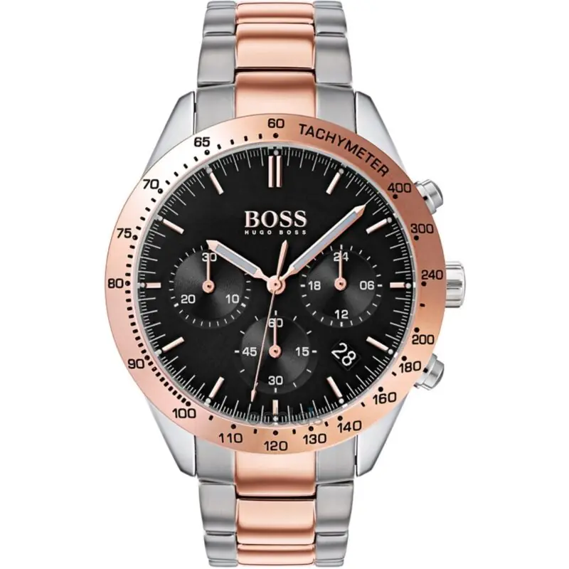 Hugo Boss Watch Men Silver Rose Gold Metal Talent 1513584