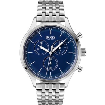 Hugo Boss Watch Men Silver Metal Companion 1513653