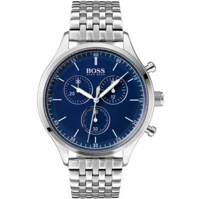 Hugo Boss Watch Men Silver Metal Companion 1513653