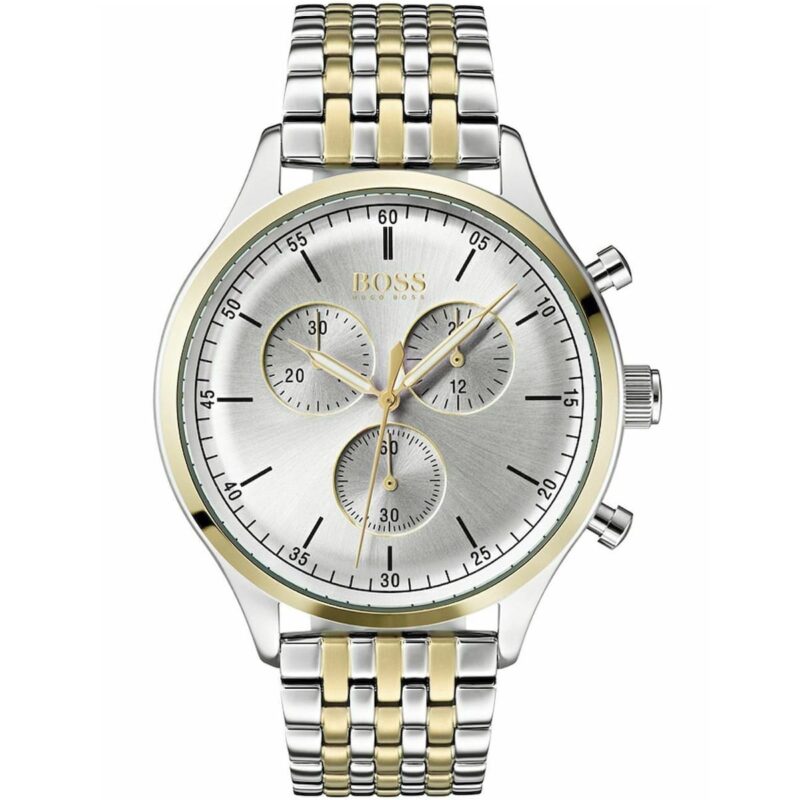 Hugo Boss Watch Men Gold Silver Metal Companion 1513654
