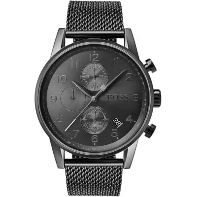 Hugo Boss Watch Men Black Metal Navigator 1513674