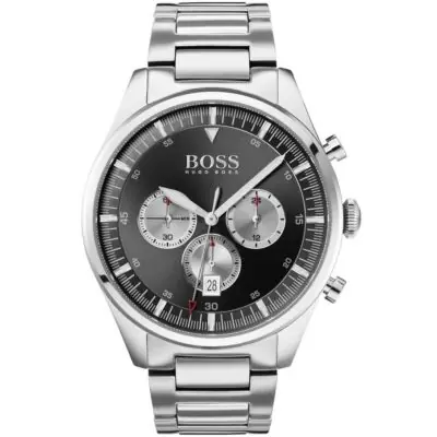 Hugo Boss Watch Men Silver Metal Pioneer 1513712