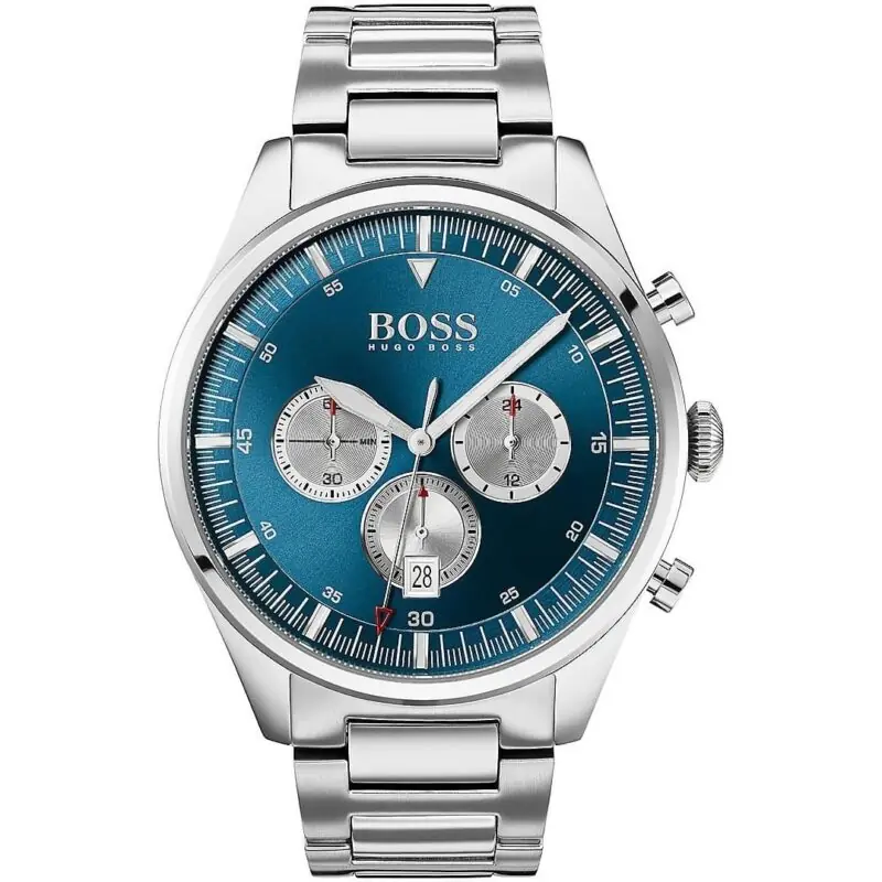 Hugo Boss Watch Men Silver Metal Pioneer 1513713
