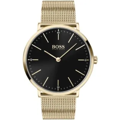 Hugo Boss Watch Men Gold Metal Horizon 1513735