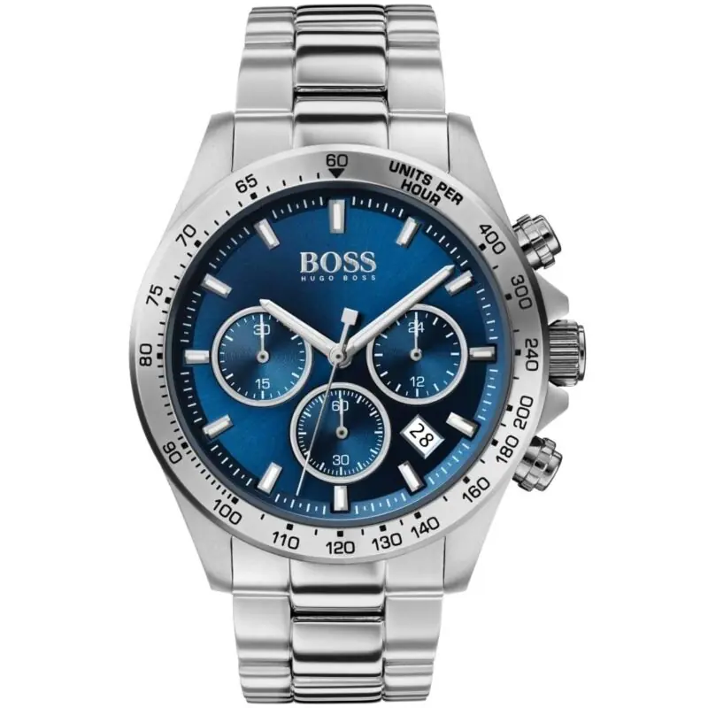 Hugo Boss Watch Men Silver Metal Hero Sport 1513755