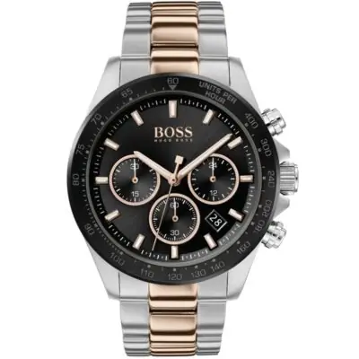 Hugo Boss Watch Men Silver Gold Metal Hero Sport 1513757