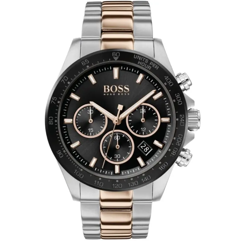 Hugo Boss Watch Men Silver Gold Metal Hero Sport 1513757