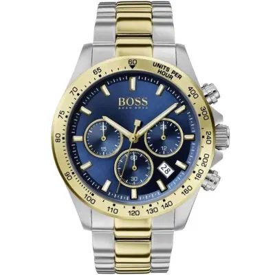 Hugo Boss Watch Men Silver Gold Metal Hero Sport 1513767