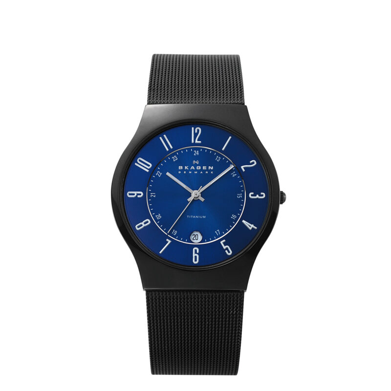 Skagen Denmark Blue Dial Titanium Men's Watch 233XLTMN - Tia