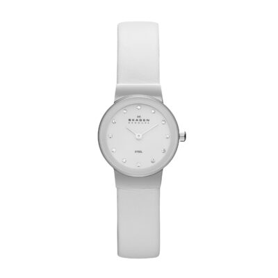 Skagen 358XSSLWW Swarovski Crystal White Dial & Tan Leather ... - eBay - Tia