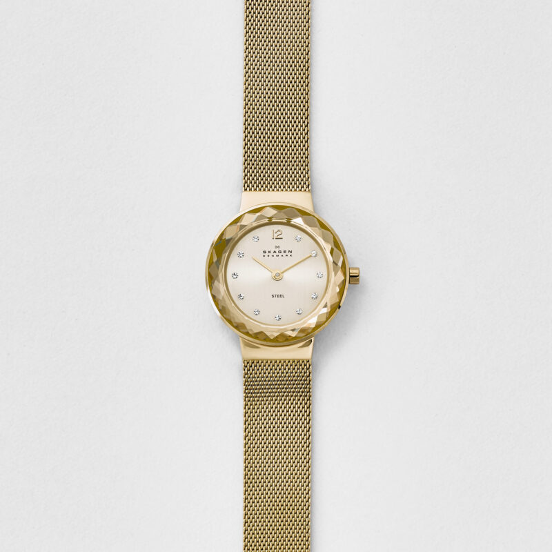 Women's Skagen Mesh Band Crystallized Watch 456SGSG - Tia