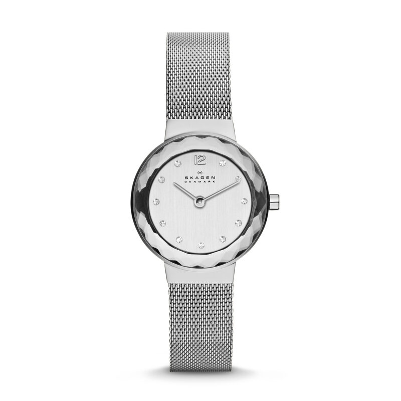 Skagen Silver Dial Stainless Steel Mesh Ladies Watch 456SSS