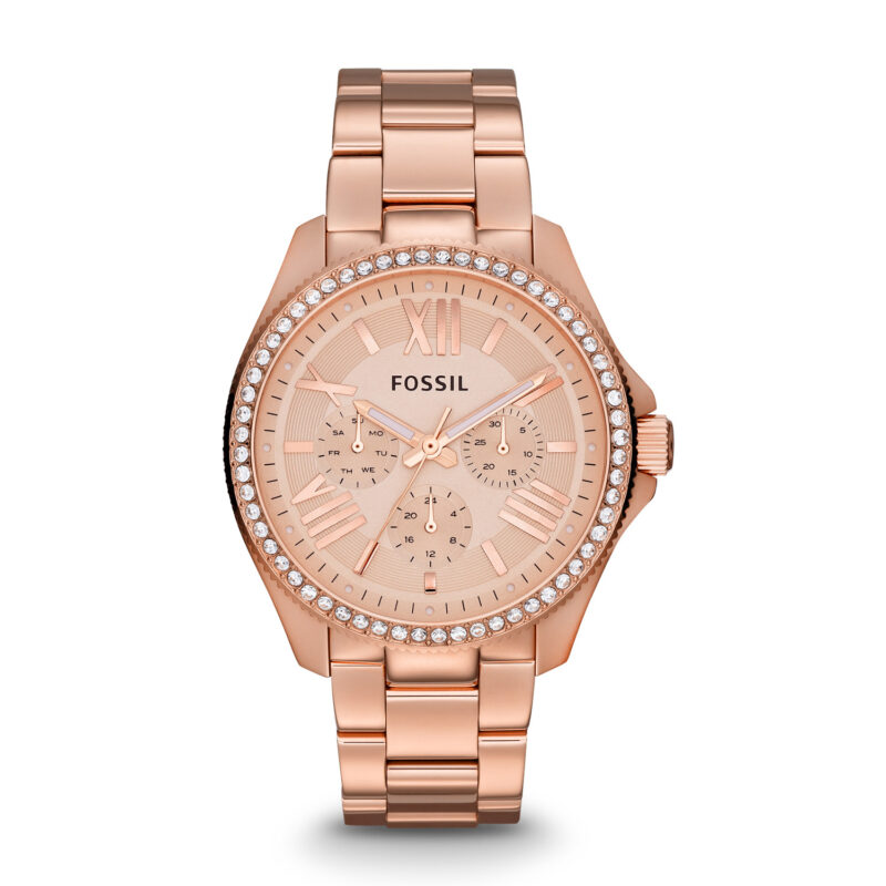 Cecile Multifunction Rose-Tone Stainless Steel Watch - AM4483 - Fossil - Tia