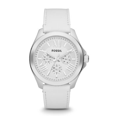 Fossil Women's Cecile Multifunction Watch, White Dial, White Leather ... - Tia