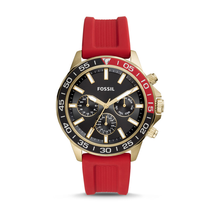 Fossil BQ2499 Bannon Multifunction Red Silicone Men's Watch - Tia