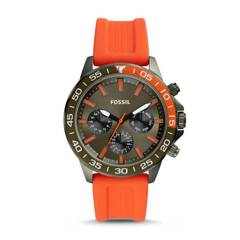 Fossil BQ2500 Bannon Orange Silicone Men's Watch - Tia