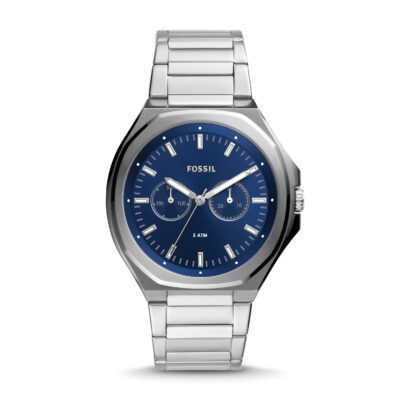 Evanston Multifunction Stainless Steel Watch - BQ2610 - Fossil - Tia